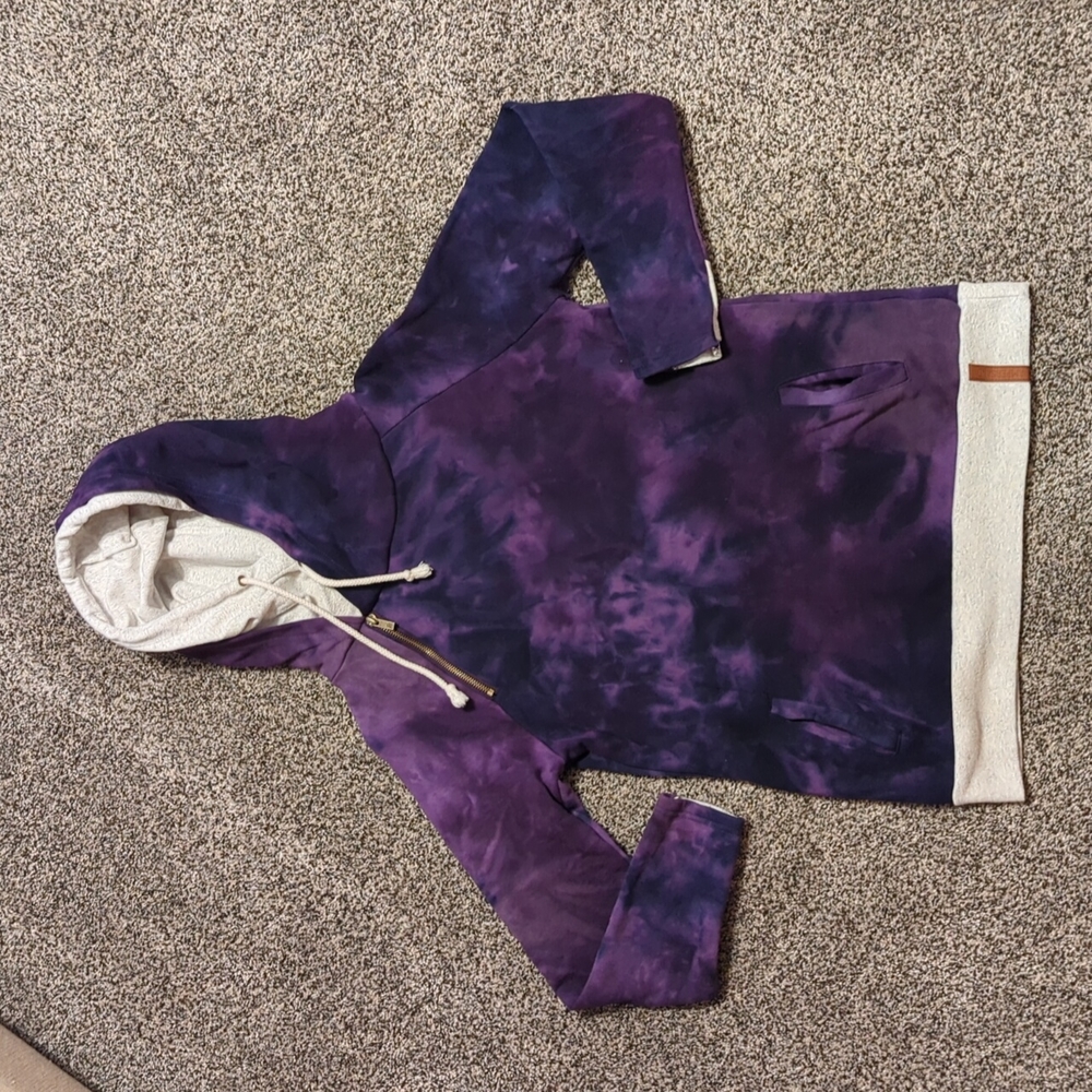 Ampersand Avenue Doublehood - Purple Tie dye